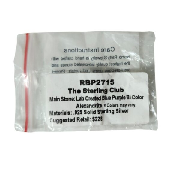 BP STERLING CLUB LAB CREATED BLUE/PURPLE BI COLOR ALEXANDRITE RING (Size 10) - Picture 6 of 7